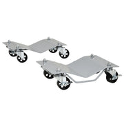 Carrello di sollevamento, 2 pezzi, ausilio per il cambio gomme, cric per auto con 4 ruote, grigio, 40,5x30x13,5 cm, per auto e officina