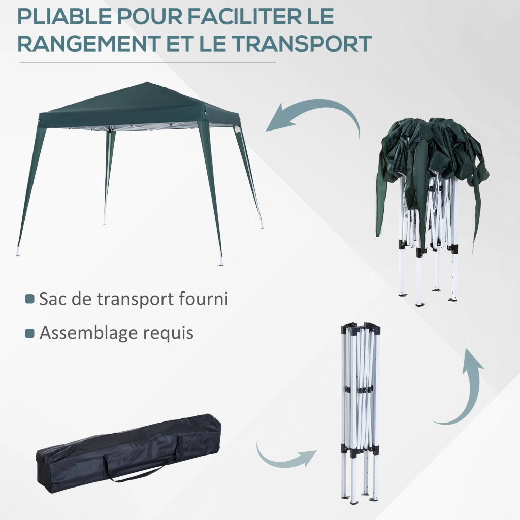 Tendone da giardino pieghevole ¨C zephmum ¨C verde scuro 2.4x2.4m