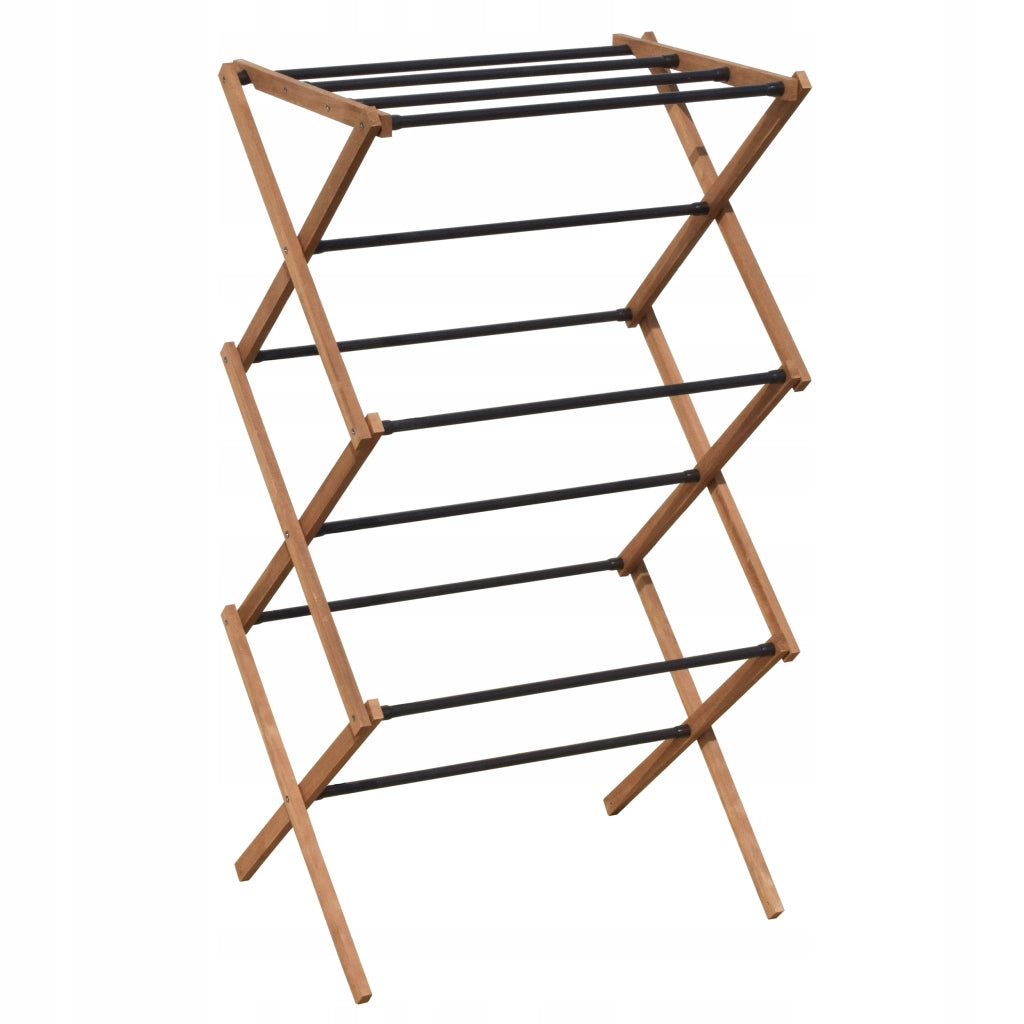 Stendibiancheria da balcone in legno pieghevole verticale KADAX