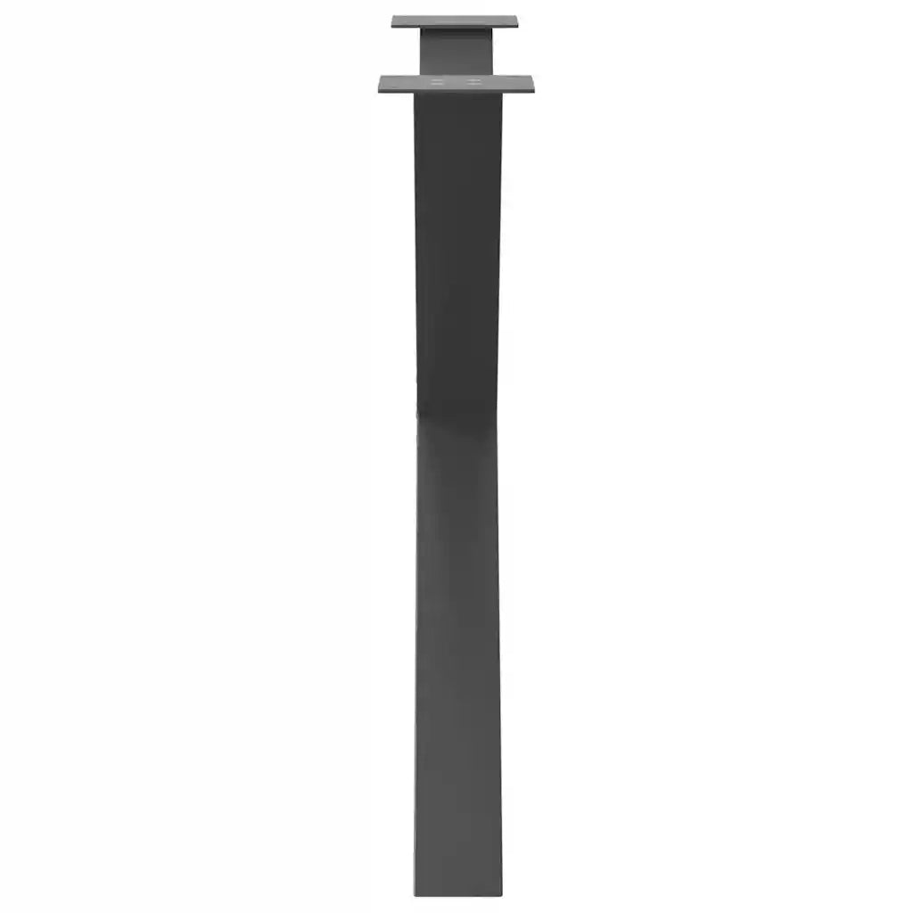 vidaXL Gambe per tavolo da pranzo a forma di X 3 pz Antracite 90x(72-73) cm Acciaio