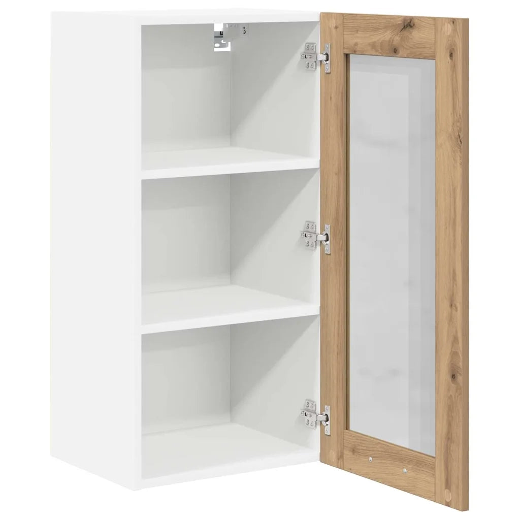 Armadio pensile con porta Rovere artigianale 40 x 31 x 80 cm 884312