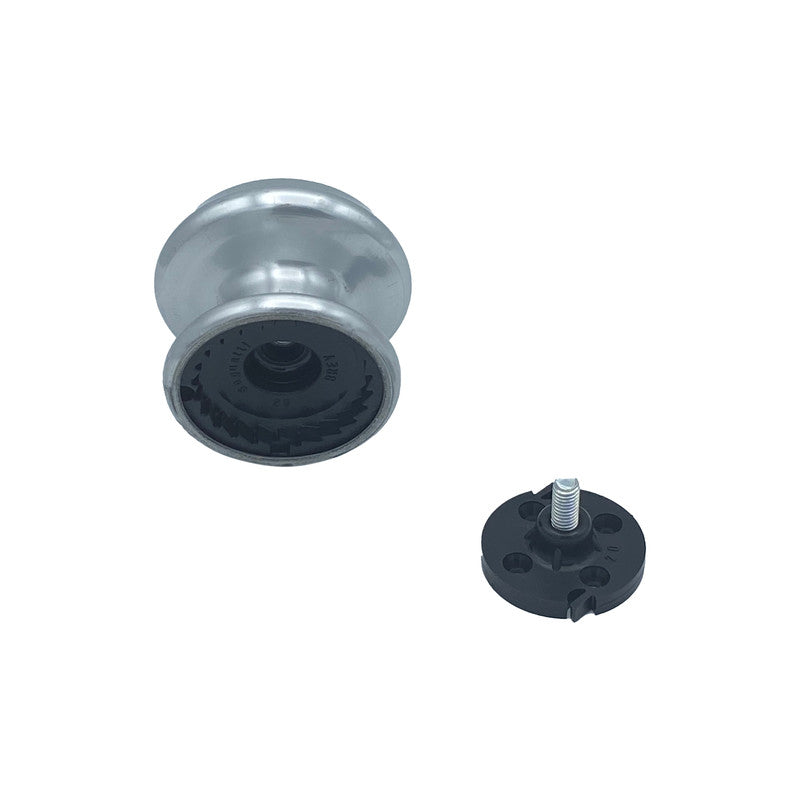 Pomolo fisso per porta SAGUATTI 177/80AB in alluminio argento lucido