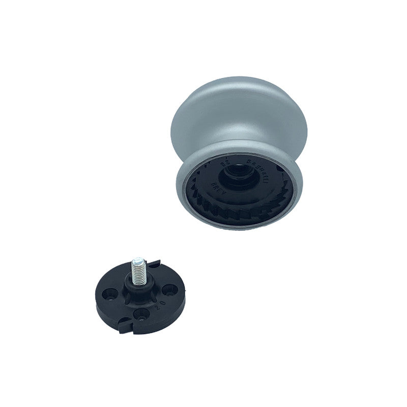 Pomolo fisso per porta SAGUATTI 177/80EB in alluminio argento satinato