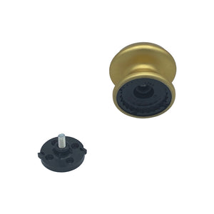 Pomolo fisso per porta SAGUATTI 177/80FB in alluminio oro satinato