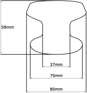 Pomolo fisso per porta SAGUATTI 177/80GB in alluminio bronzo satinato