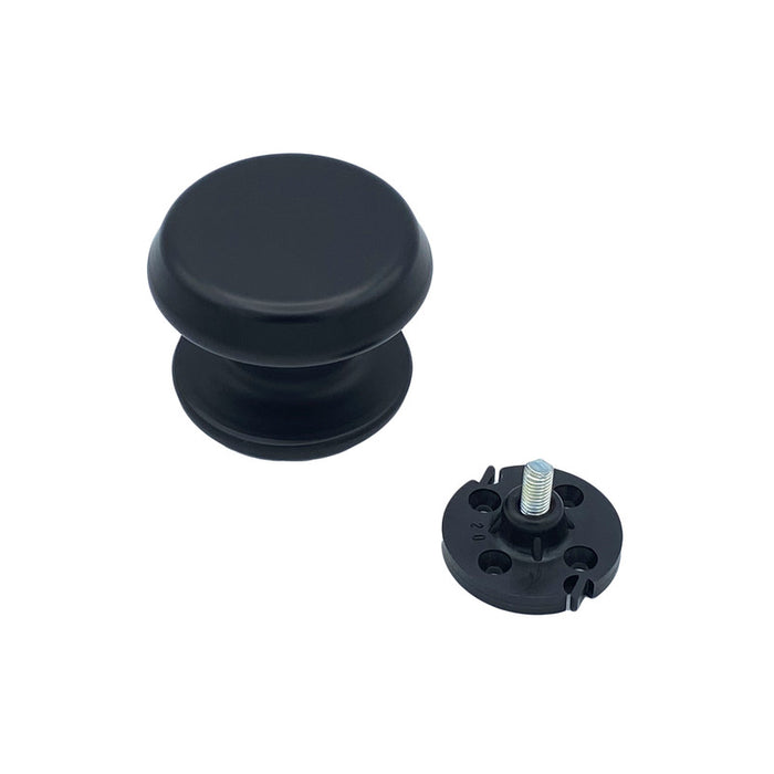 Pomolo fisso per porta SAGUATTI 177/80ZB in alluminio nero opaco