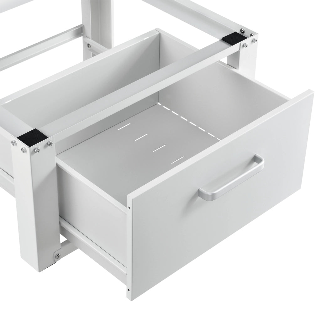 [en.casa] Base Supporto per Lavatrice Rialzamento Basamento per Asciugatrice e Frigorifero 63x54x31 cm carico max.150kg con Cassetto