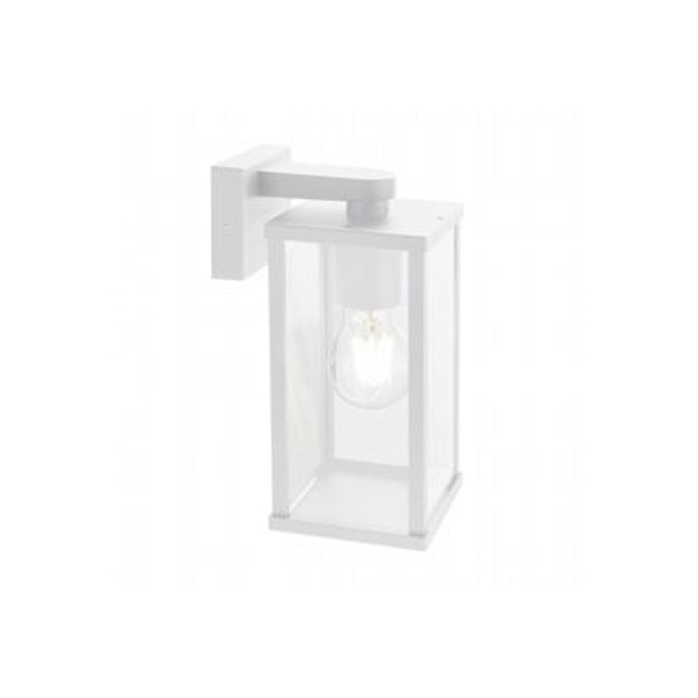 Applique Da Esterno Contemporanea Aurea Alluminio E Vetro Bianco 1 Luce E27