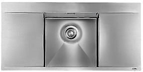 CM 012706.X2.01.2033 PRESTIGE Lavello da Incasso 1 Vasca Centrale con Gocciolatoio Acciaio Inox Satinato 100 x 50 cm colore Inox Satinato