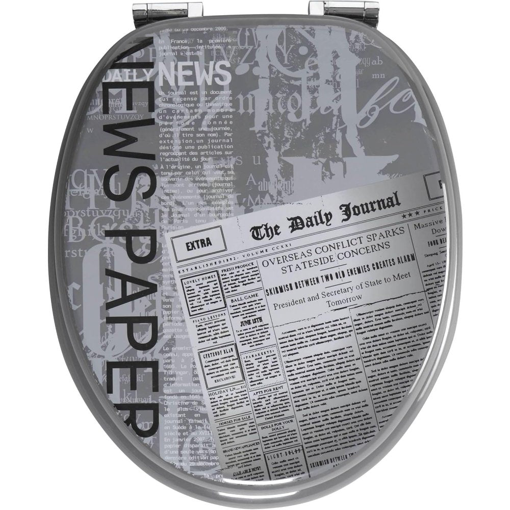 Allibert 813954 - sedile copri wc con cerniera in metallographic