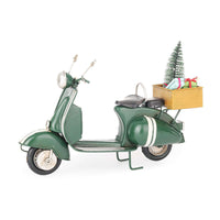 Decorazione Natalizia Vespa Verde con Pino 21 cm Bizzotto