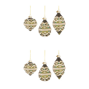 Pendagli di Natale in Vetro Verde e Perline Beloved