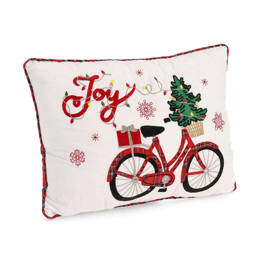 Cuscino Natalizio con Bici Rossa Decorativo Bizzotto