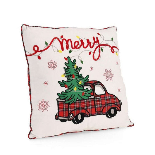 Cuscino Natalizio con Furgone Rosso Decorativo Bizzotto 45 x 45