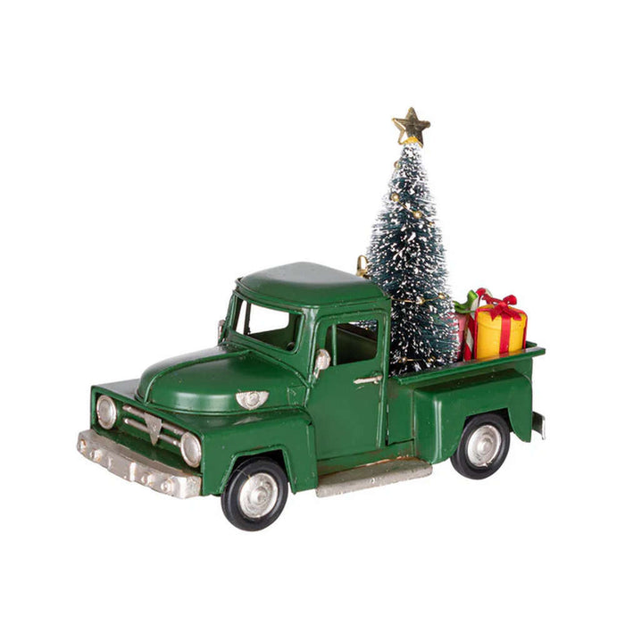 Decorazione Natalizia Furgoncino Verde con Regali Coleen
