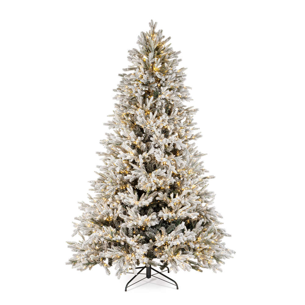 Albero di Natale Innevato Illuminato a Luci Led con Timer Berkshire Bizzotto Formato: 210 cm