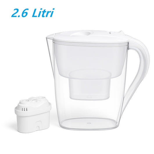 Brocca Depurativa Acqua Filtrata 2.6 lt con Filtro Anticalcare e indicatore cambio