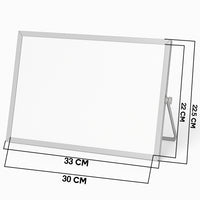 Lavagna Magnetica Cancellabile Doppia Faccia Pennarelli e Cancellino 33x22.5cm