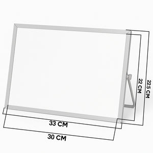 Lavagna Magnetica Cancellabile Doppia Faccia Pennarelli e Cancellino 33x22.5cm