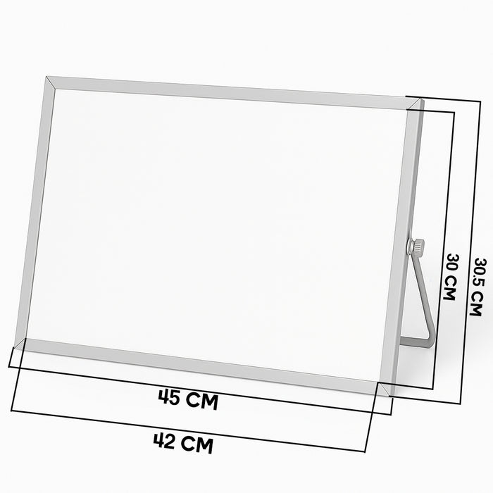 Lavagna Magnetica Cancellabile Doppia Faccia Pennarelli e Cancellino 45x30.5cm