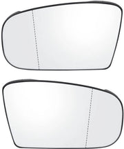 Specchio laterale con funzione di riscaldamento - Specchio retrovisore - Materiale: vetro/plastica - Compatibile con Mercedes-Benz S Classe W220 1998-2002 - CL Classe W215 2000-2003 - Vetro bianco/blu - Specchio auto
