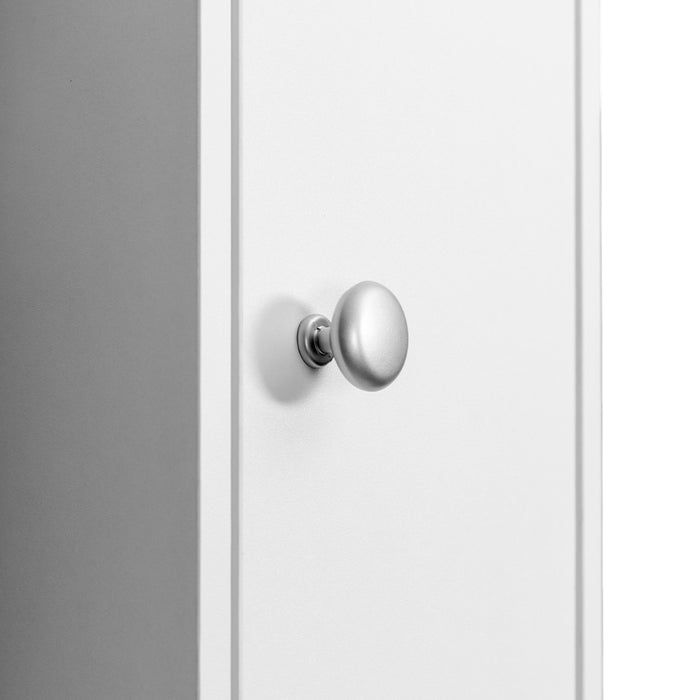 Armadio da Bagno Alto Mobiletto 2 Ante e 1 Cassetto Bianco Armadietto 20x180 cm