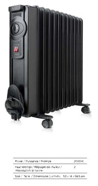 RADIATORE AD OLIO BLACK & DECKER MOD.BXRA 2000E - 11 ELEMENTI