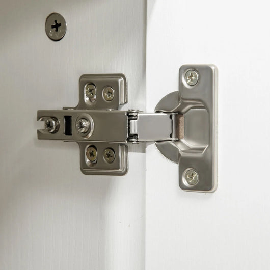 Mobile da Ufficio Bianco Portadocumenti Multiuso Serratura e Chiavi Doppia Anta