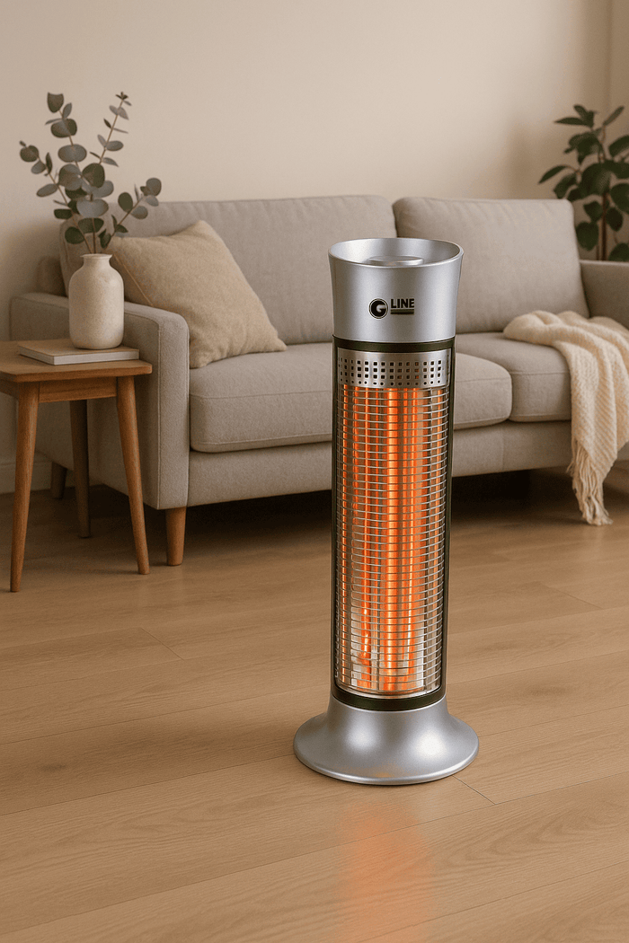 Stufa a Torre con Lampade al Carbonio Oscillante – 450W / 900W