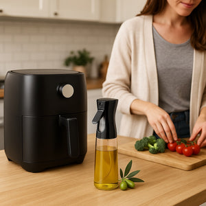 Oliera Spray 200ml in plastica PP uso Alimentare per Friggitrice ad Aria Anti Spreco Cucina