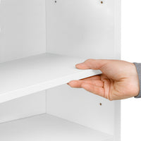 Mobile Porta Stampante con Anta e Ripiani Mobiletto Ufficio Multiuso 60x50x65cm