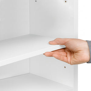 Mobile Porta Stampante con Anta e Ripiani Mobiletto Ufficio Multiuso 60x50x65cm