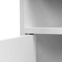 Mobile Porta Stampante con Anta e Ripiani Mobiletto Ufficio Multiuso 60x50x65cm