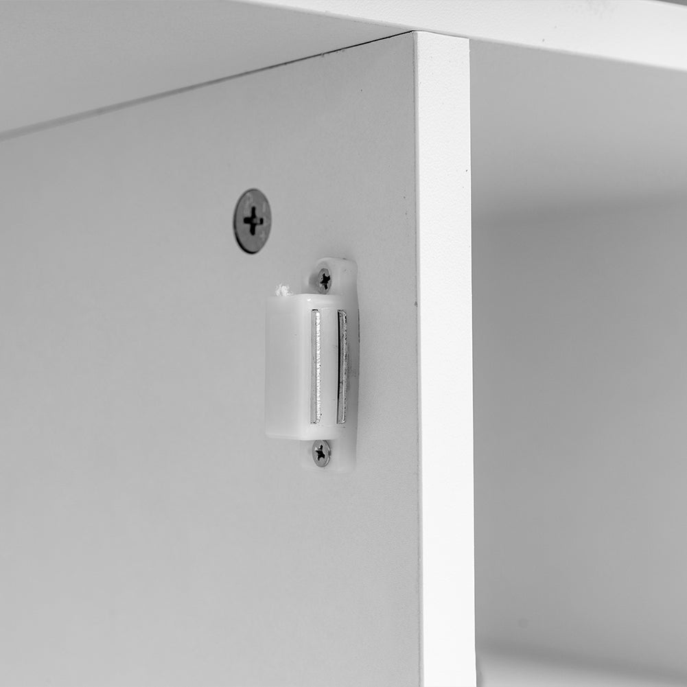 Mobile Porta Stampante con Anta e Ripiani Mobiletto Ufficio Multiuso 60x50x65cm