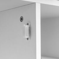 Mobile Porta Stampante con Anta e Ripiani Mobiletto Ufficio Multiuso 60x50x65cm