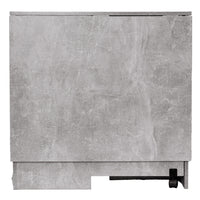 Tavolo da Pranzo Salvaspazio Scrivania Pieghevole con Ruote Cemento 140x75x74cm