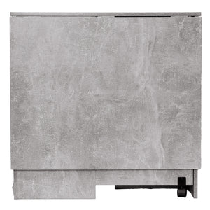 Tavolo da Pranzo Salvaspazio Scrivania Pieghevole con Ruote Cemento 140x75x74cm