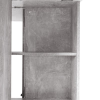 Tavolo da Pranzo Salvaspazio Scrivania Pieghevole con Ruote Cemento 140x75x74cm