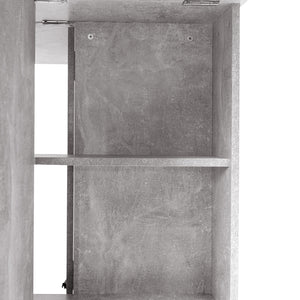 Tavolo da Pranzo Salvaspazio Scrivania Pieghevole con Ruote Cemento 140x75x74cm