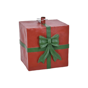 Base Albero di Natale Pacco Rosso con Fiocco