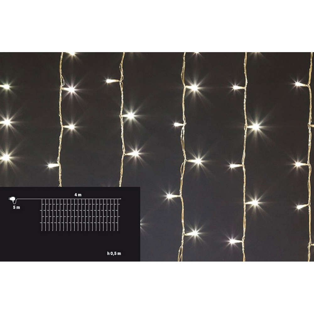 Tenda di Natale 110 LED da Esterno 4 x 0,5 Mt Luce Calda