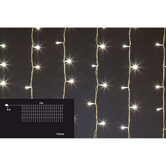 Tenda di Natale 110 LED da Esterno 4 x 0,5 Mt Luce Calda