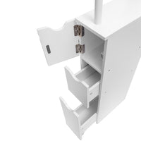 Mobile Bagno Alto Salvaspazio in Legno con 3 Cassetti e 2 Ripiani 33x15x136cm