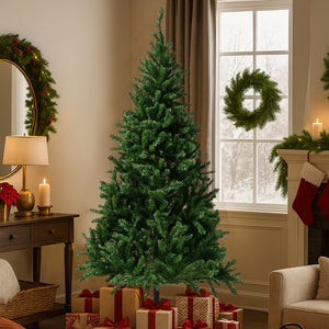 Albero di Natale Verde Monte Saturno 240 cm e 1401 Rami Decorazione Natalizia