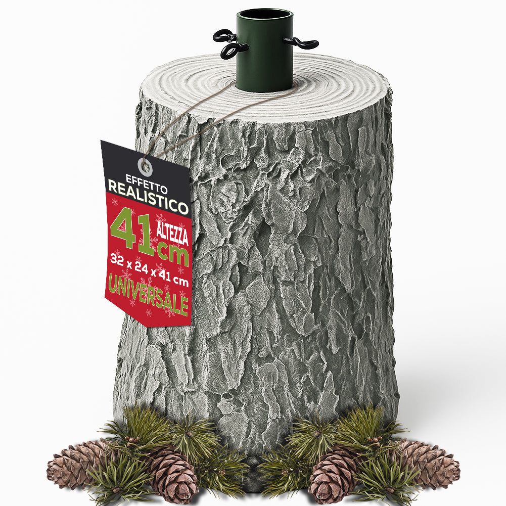 Base Supporto Albero di Natale Chiaro Tronco Natalizio 41cm Attacco Universale