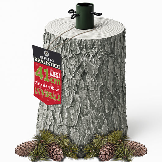 Base Supporto Albero di Natale Chiaro Tronco Natalizio 41cm Attacco Universale