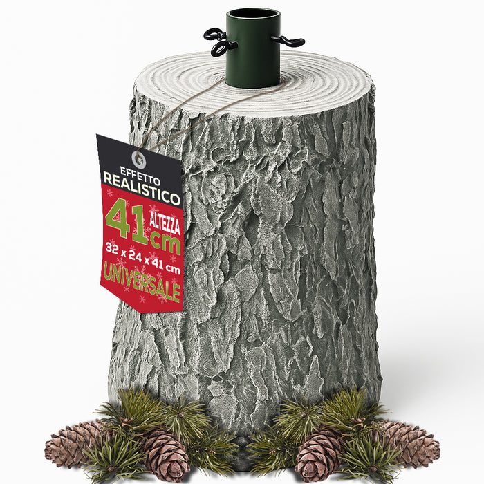 Base Supporto Albero di Natale Chiaro Tronco Natalizio 41cm Attacco Universale