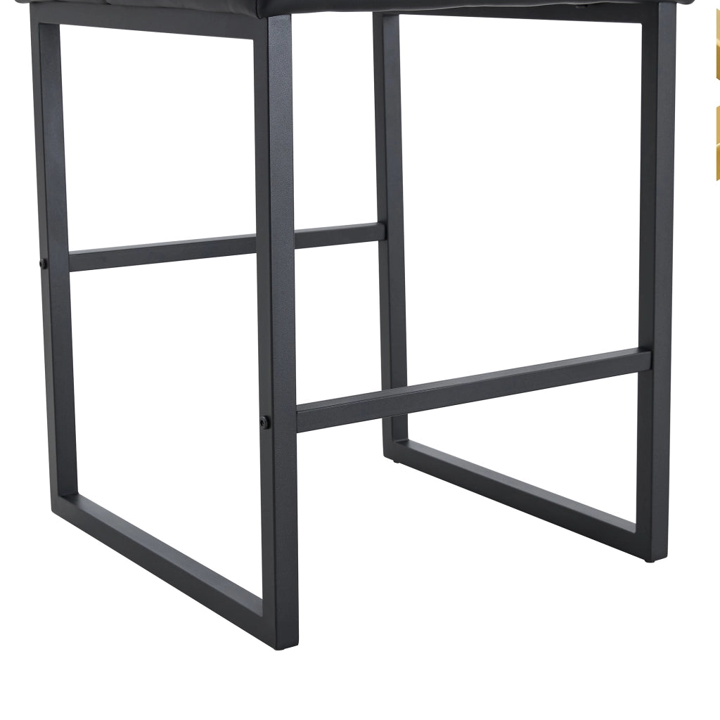 SGABELLO da bar design nordico 91,4 cm nero metallo e PU