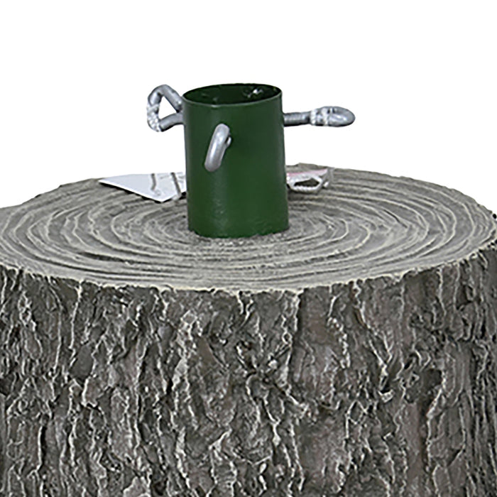 Base Supporto Albero di Natale Grigio Tronco Natalizio 34cm Realistico Universale