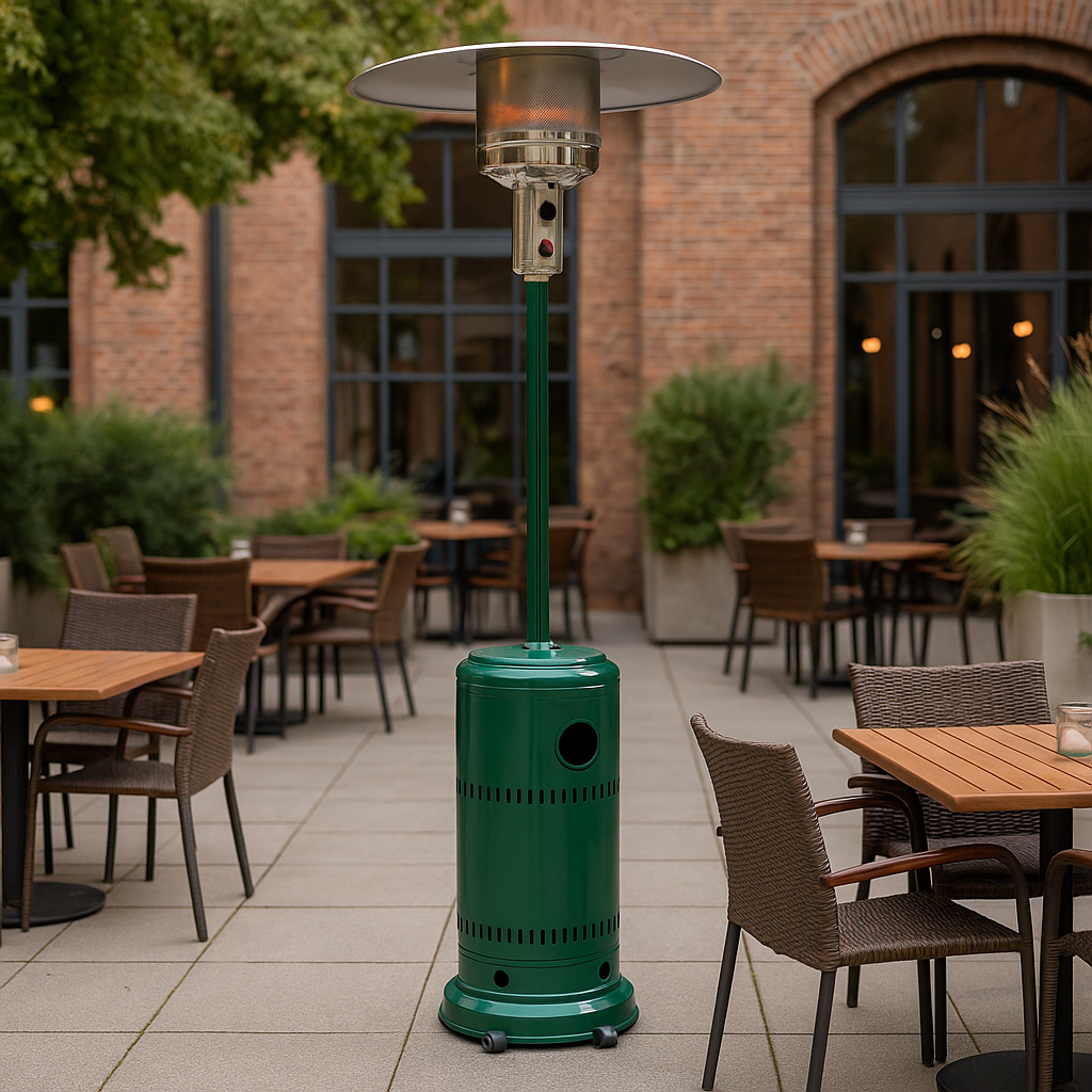 STUFA A FUNGO AEREA A GAS PATIO PER ESTERNO COLORE VERDE